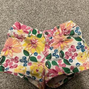 Crazy 8 Floral Denim Shorts in Yellow, Pink & Green